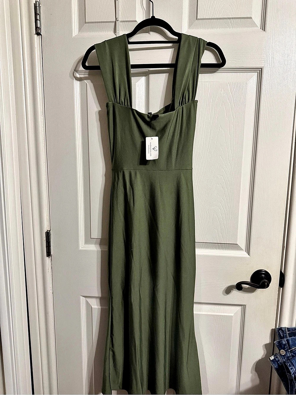 Windsor Draped Neck Maxi Dress in Green Size Medium NWT